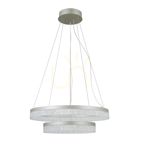 Jelölje be Italux Pantal modern LED függőlámpa ezüst 60 cm PND-34533-2L-SILV