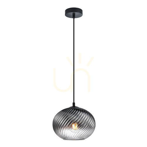 Jelölje be Függőlámpa Italux Modern fekete füstös üveg E27 22 cm PND-3665-1-BK-SG