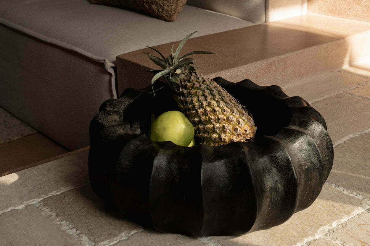 Kilátás Tál Kuro Kabocha fekete Bowls 40 cm Tál Kuro Kabocha fekete Bowls 40 cm