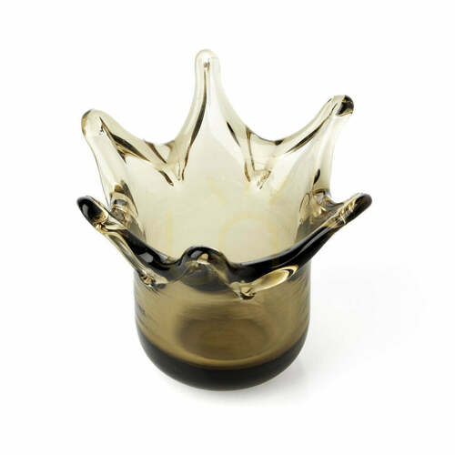 Jelölje be Gyertyatartó Crown füstszínű 13 cm