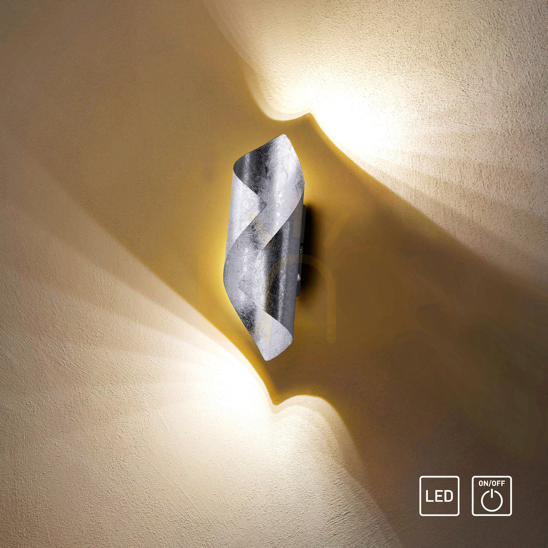 Előnézet Fali lámpa NEVIS 9030-21 Ezüst 2xLED Fali lámpa NEVIS 9030-21 Ezüst 2xLED