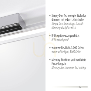 TIMON fali lámpa 9108-17 króm 1xLED small 3