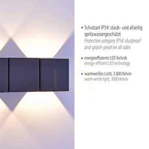 MARCEL fali lámpa 9658-13 Antracit 2xLED small 3