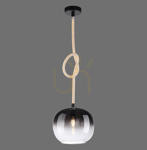 LUMA 2410-18 függőlámpa világító LED-kötéllel, fekete, E27 small 7
