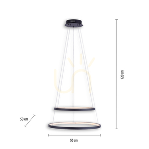 CIRCLE függőlámpa 11525-13 Antracit 2xLED small 7