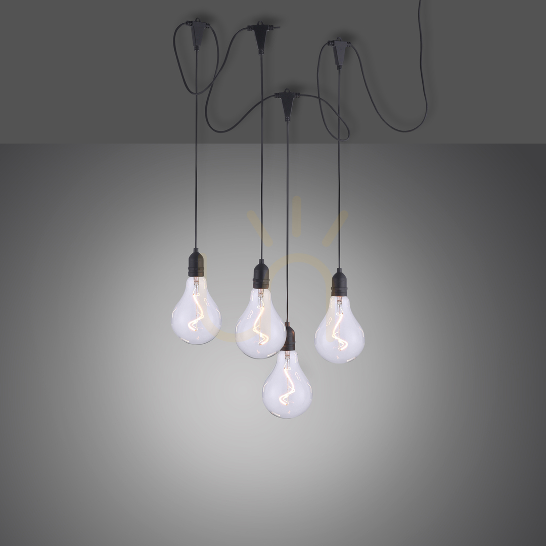 Előadás ENNI függőlámpa 19094-18 Fekete 4xLED ENNI függőlámpa 19094-18 Fekete 4xLED