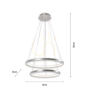 CIRCLE függőlámpa 11525-21 Ezüst 2xLED small 7