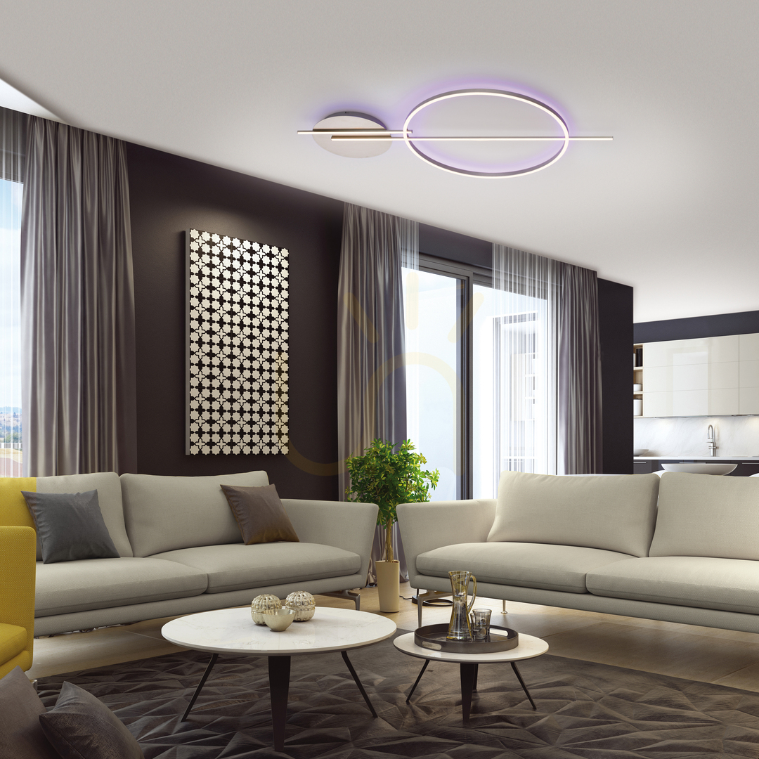 Jelölje be Plafond Q-ARKOA 6154-55 Silver 2xLED ezüst Plafond Q-ARKOA 6154-55 Silver 2xLED ezüst