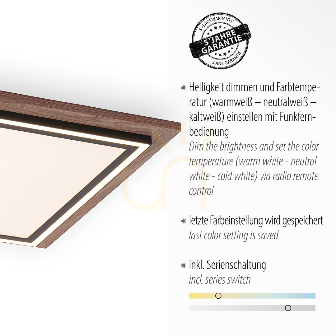 Kijelző Plafond PALMA 6141-79 fa 2xLED Plafond PALMA 6141-79 fa 2xLED