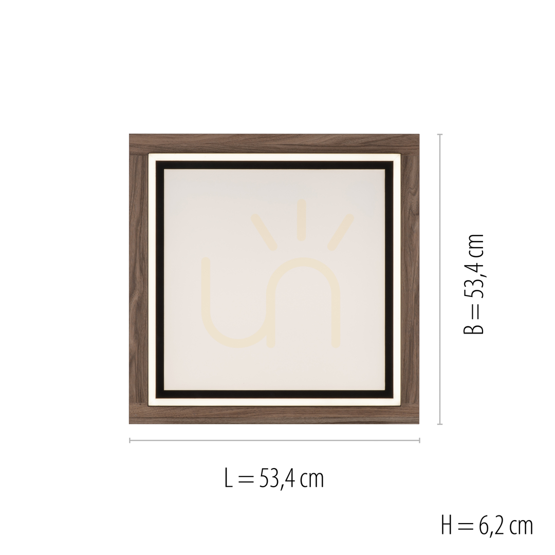 Előnézet Plafond PALMA 6141-79 fa 2xLED Plafond PALMA 6141-79 fa 2xLED