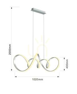 TORONTO ezüst függőlámpa 97 cm 7095-0163 Aviano small 1
