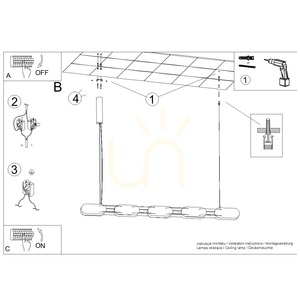 THORO CHAIN 158 bézs LED 4000K függőlámpa small 6