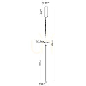 TRANG 100 taupe LED 3000K függőlámpa small 6