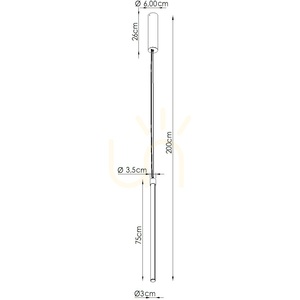 TRANG 100 kék LED 4000K függőlámpa small 6