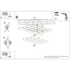 Plafond KLOVER bézs small 7