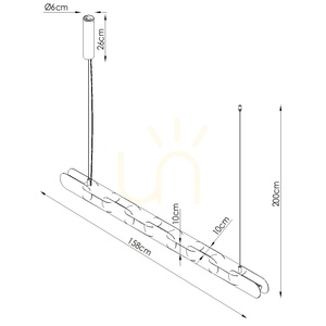 CHAIN 158 sage LED 3000K LED függőlámpa small 5