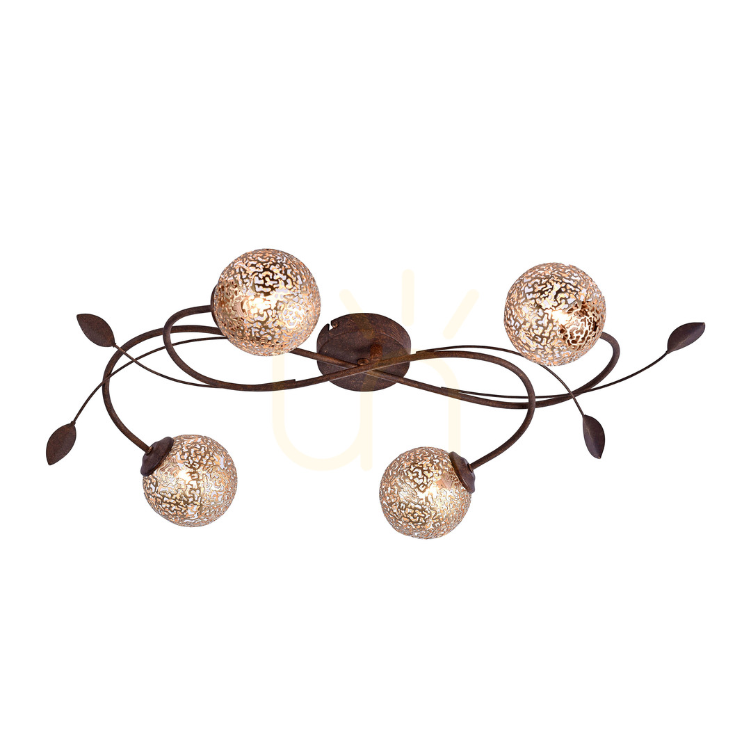 Kilátás GRETA Plafond 6395-48 Rozsda 4xG9 GRETA Plafond 6395-48 Rozsda 4xG9