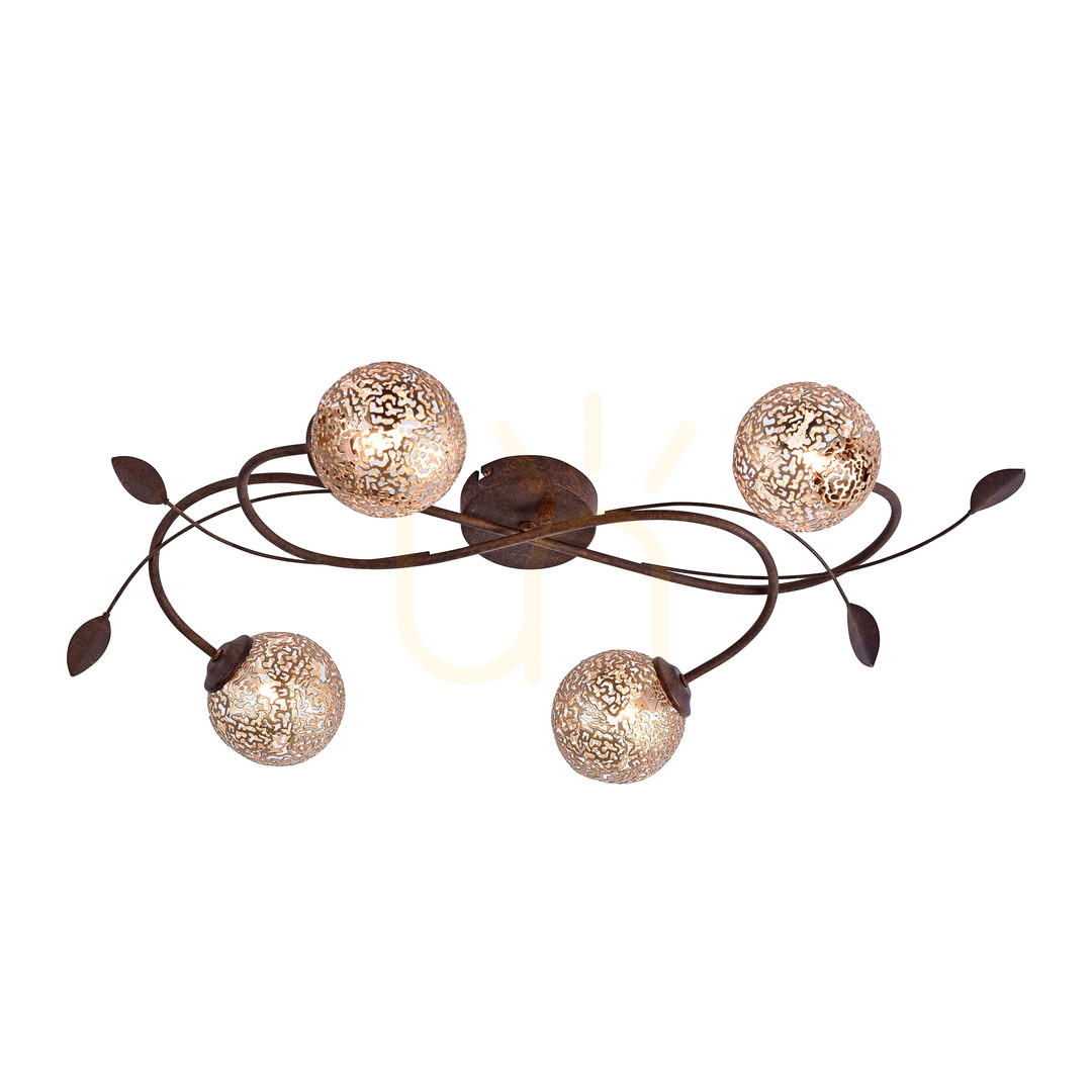 Kilátás GRETA Plafond 6395-48 Rozsda 4xG9 GRETA Plafond 6395-48 Rozsda 4xG9