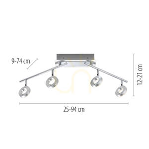 SILEDA plafond 6786-96 Ezüst 4xLED small 7