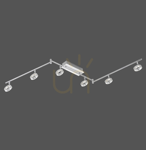 Jelölje be Zuma Line SILEDA 6787-96 ezüst, 6 fényforrásos LED mennyezeti lámpa, 188,5 cm