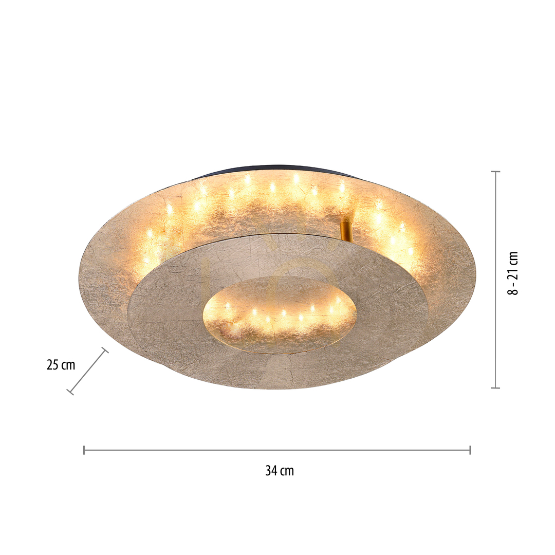 Előnézet Plafond NEVIS 9011-12 arany 1xLED Plafond NEVIS 9011-12 arany 1xLED