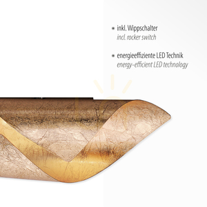 Fali lámpa NEVIS 9030-12 Gold 2xLED small 3