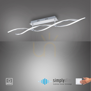 POLINA Plafond 9143-55 Ezüst 2xLED small 10