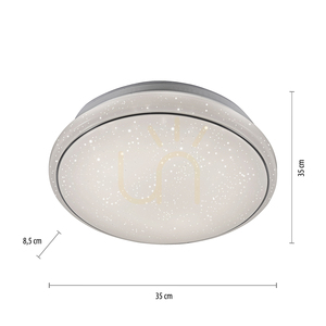 JUPITER 14362-16 LED mennyezeti lámpa fehér Ø35 cm csillagos ég hatás small 8