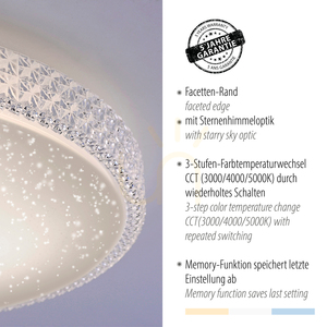 Zuma Line FRIDA 14372-00 átlátszó LED mennyezeti lámpa, 36 W, CCT small 3