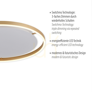 RITUS Plafond 15392-60 sárgaréz 1xLED small 3