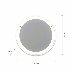 RITUS Plafond 15392-60 sárgaréz 1xLED small 7