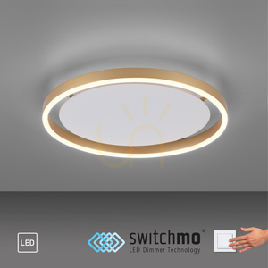 JUST LIGHT RITUS 15391-60 LED mennyezeti lámpa, matt sárgaréz színű, 39,3 cm, Switchmo small 11