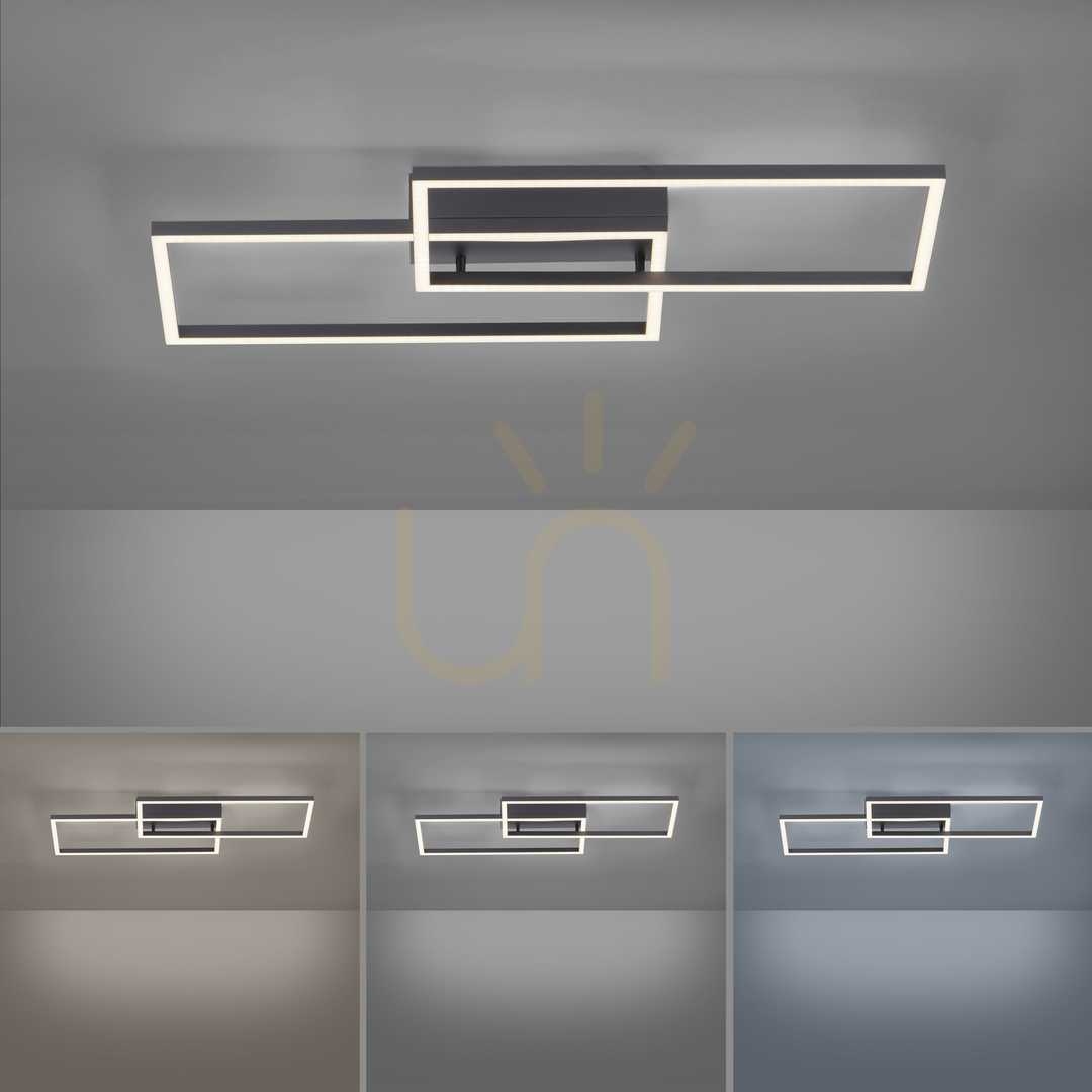 Előadás Plafond IVEN 14140-18 fekete 2xLED Plafond IVEN 14140-18 fekete 2xLED
