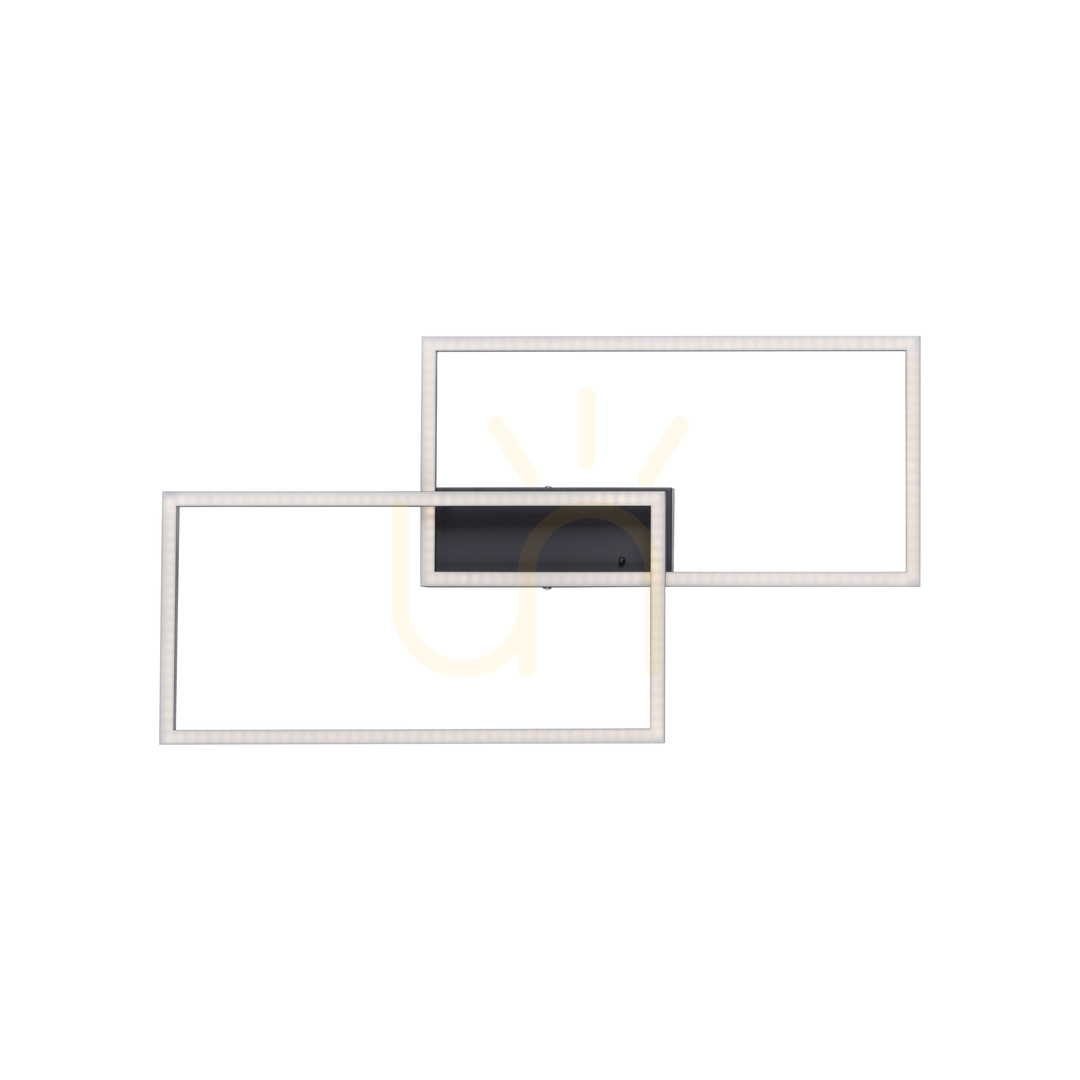 Kijelző Plafond IVEN 14140-18 fekete 2xLED Plafond IVEN 14140-18 fekete 2xLED