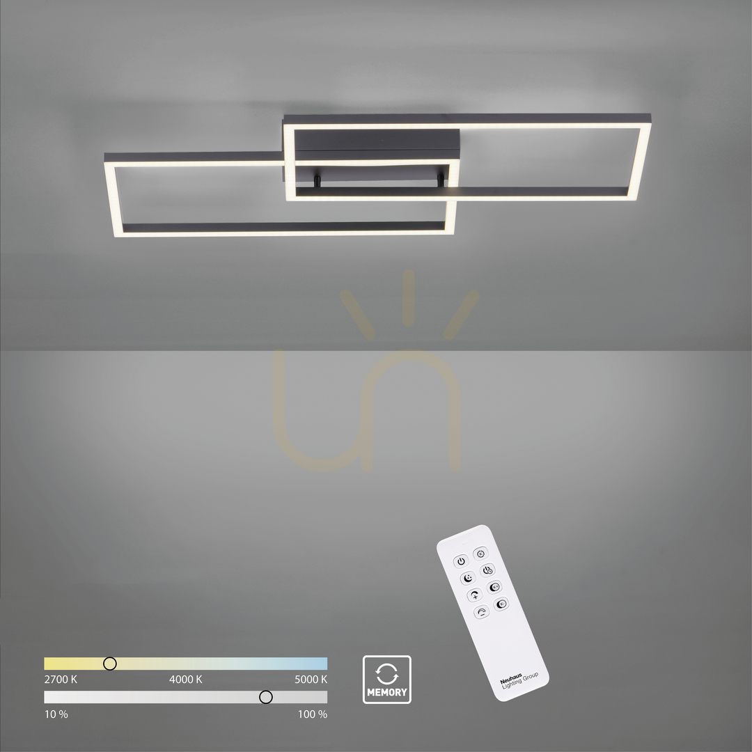 Előadás Plafond IVEN 14140-18 fekete 2xLED Plafond IVEN 14140-18 fekete 2xLED