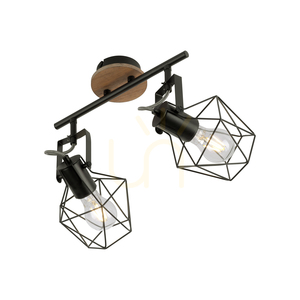 Plafond JARO 15672-78 Fekete 2xE27 small 5