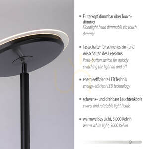 HANS állólámpa 11709-18 Fekete 2xLED 3 HANS állólámpa 11709-18 Fekete 2xLED small 3