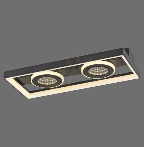Jelölje be Zuma Line TRAFORO 6854-18 fekete LED mennyezeti lámpa, 20 W, 45 cm