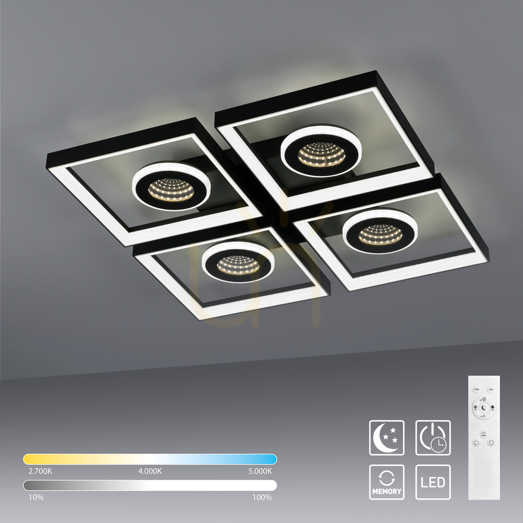 Előnézet TRAFORO 6855-18 Plafond fekete 1xLED TRAFORO 6855-18 Plafond fekete 1xLED