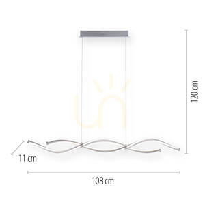 Paul Neuhaus Q-MALINA Smart Home LED függőlámpa, acél, 40 W 4600 lm, CCT 2700-5000 K, távirányító, 2339-55 small 8