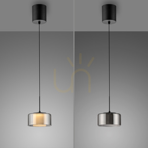 Paul Neuhaus RIKA 2112-18 LED függőlámpa, fekete, füstszínű búrával, 15 cm small 13