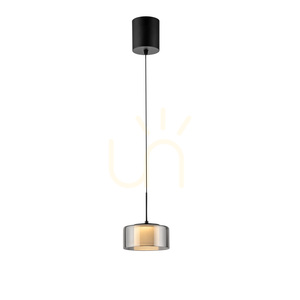Paul Neuhaus RIKA 2112-18 LED függőlámpa, fekete, füstszínű búrával, 15 cm small 15