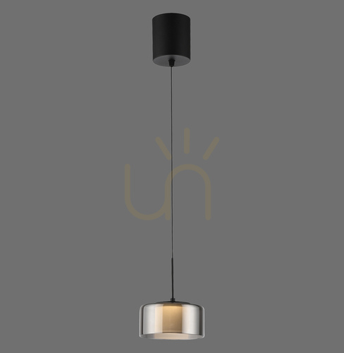 Jelölje be Paul Neuhaus RIKA 2112-18 LED függőlámpa, fekete, füstszínű búrával, 15 cm