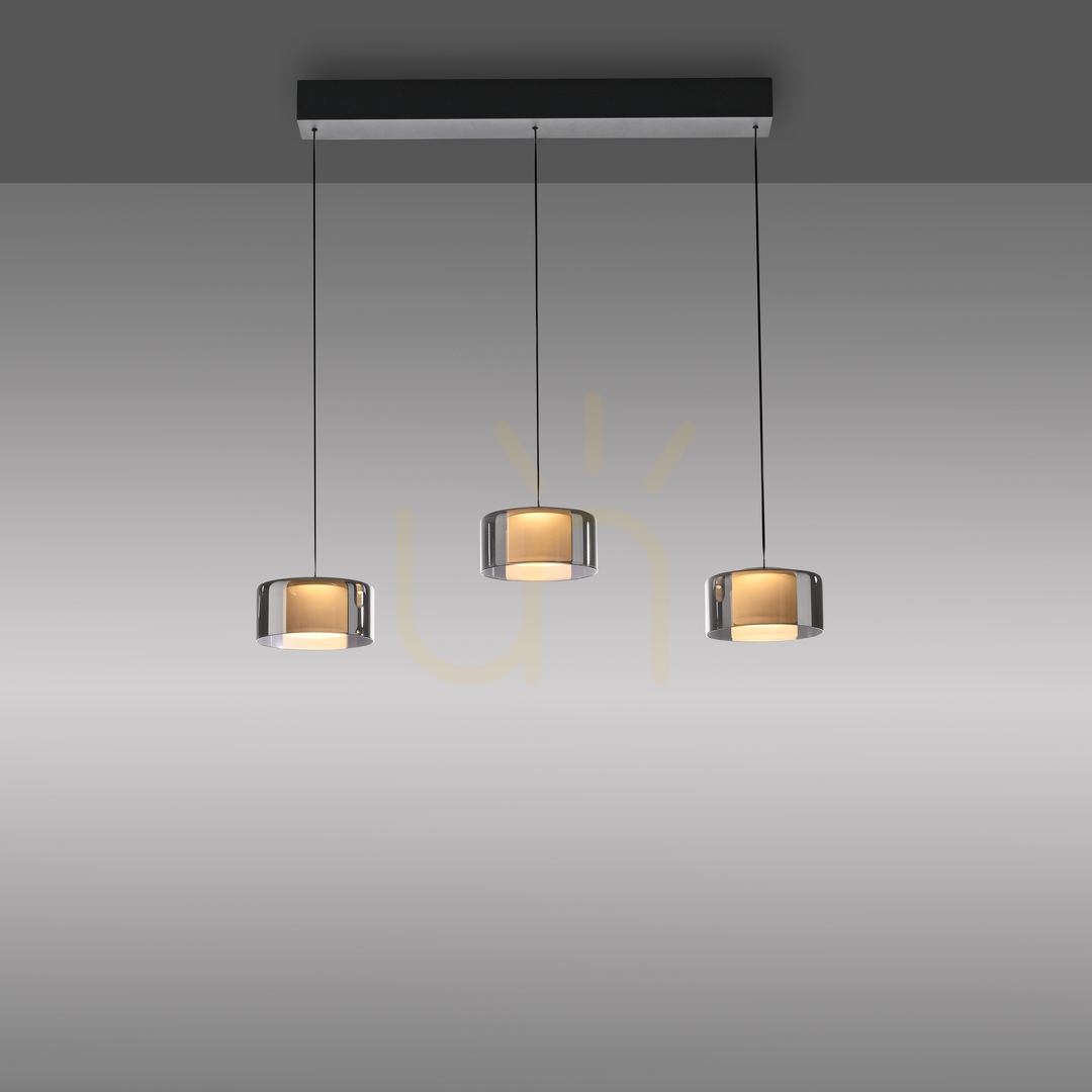 Jelölje be Zuma Line RIKA 2113-18 fekete/smoky LED függőlámpa, 20 W, 71 cm Zuma Line RIKA 2113-18 fekete/smoky LED függőlámpa, 20 W, 71 cm