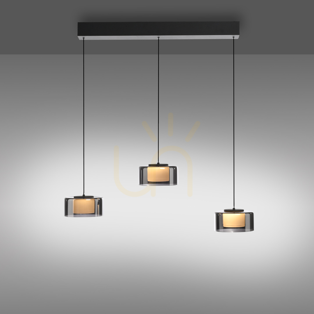 Jelölje be Zuma Line RIKA 2113-18 fekete/smoky LED függőlámpa, 20 W, 71 cm Zuma Line RIKA 2113-18 fekete/smoky LED függőlámpa, 20 W, 71 cm