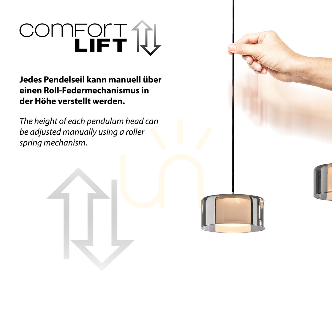 Kilátás Zuma Line RIKA 2113-18 fekete/smoky LED függőlámpa, 20 W, 71 cm Zuma Line RIKA 2113-18 fekete/smoky LED függőlámpa, 20 W, 71 cm