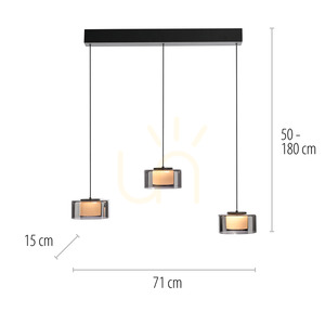 Zuma Line RIKA 2113-18 fekete/smoky LED függőlámpa, 20 W, 71 cm 8 Zuma Line RIKA 2113-18 fekete/smoky LED függőlámpa, 20 W, 71 cm small 8