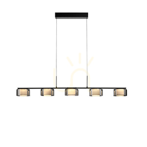 RIKA függőlámpa 2116-18 fekete 5xLED small 15