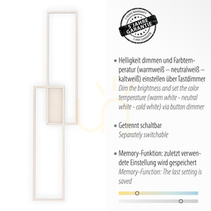 Zuma Line ASMIN 14711-55 acél LED mennyezeti lámpa, 48 W, távirányítóval small 3