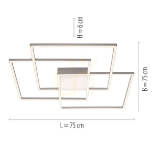 ASMIN Plafond 14713-55 Ezüst 4xLED small 7
